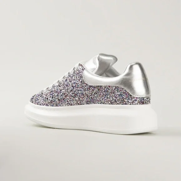 ALEXANDER MCQUEEN NEW Purple Glitter Sneakers